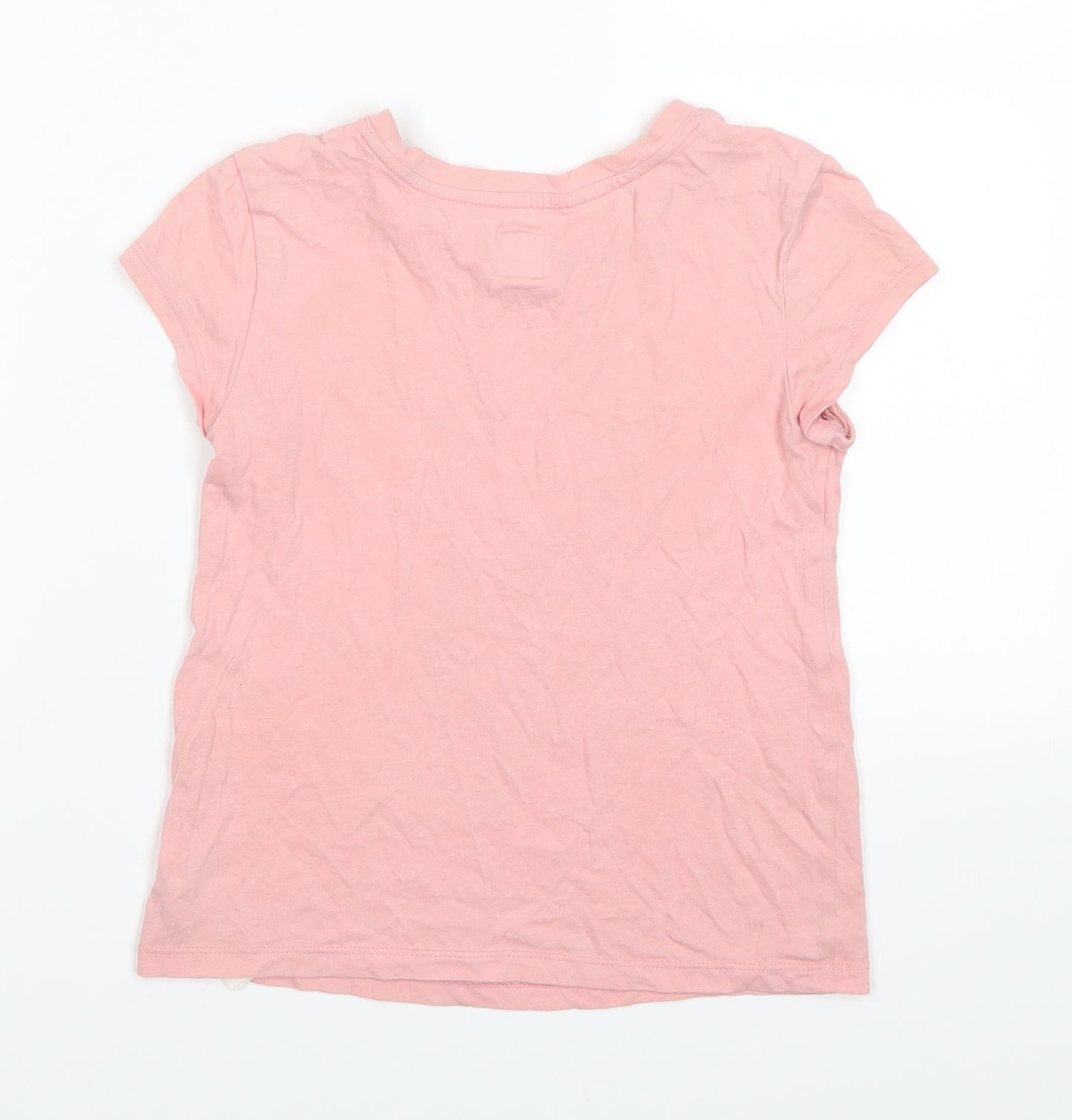 Gap Girls Pink   Basic T-Shirt Size 6-7 Years  - Pineapple How Sweet it is