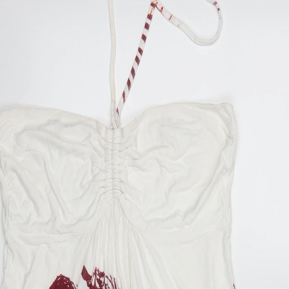S Oliver Womens White Floral  Mini  Size 14  - Tree Leaves