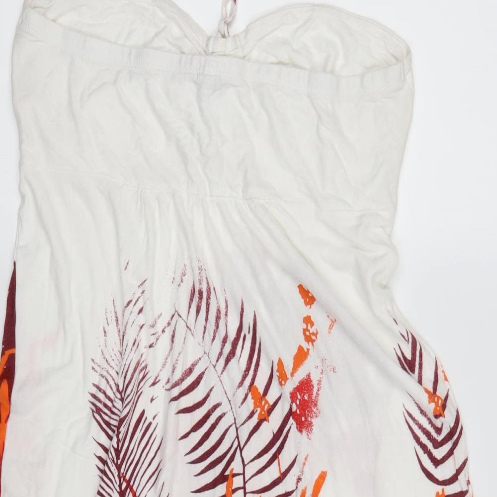 S Oliver Womens White Floral  Mini  Size 14  - Tree Leaves