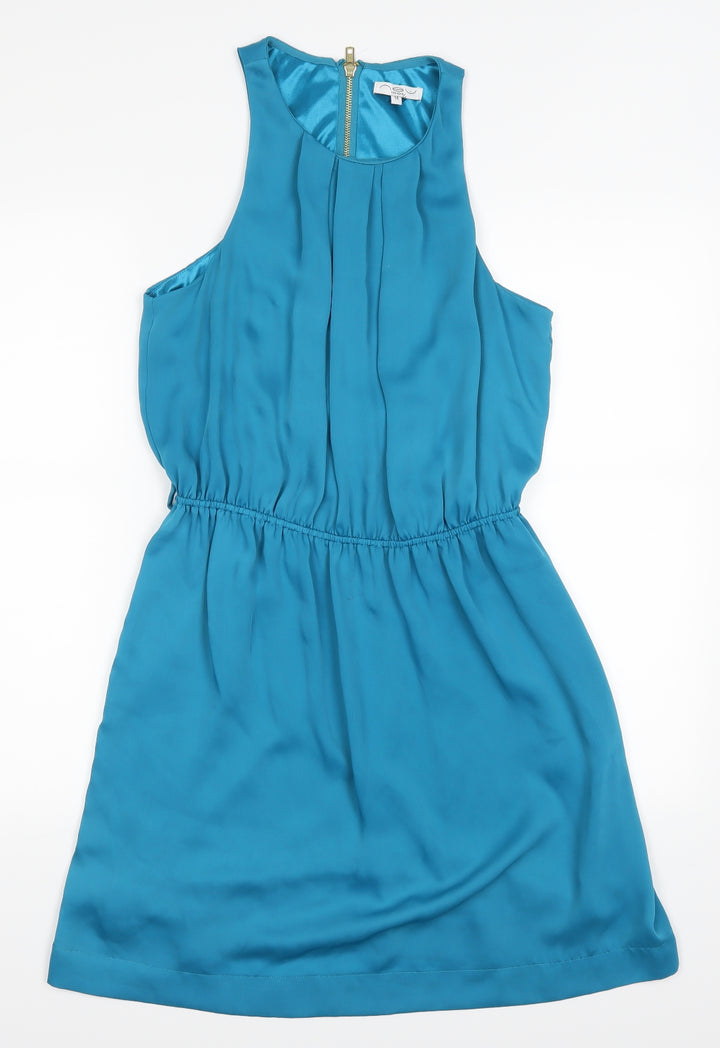 New Look Womens Blue Skater Dress Size 14