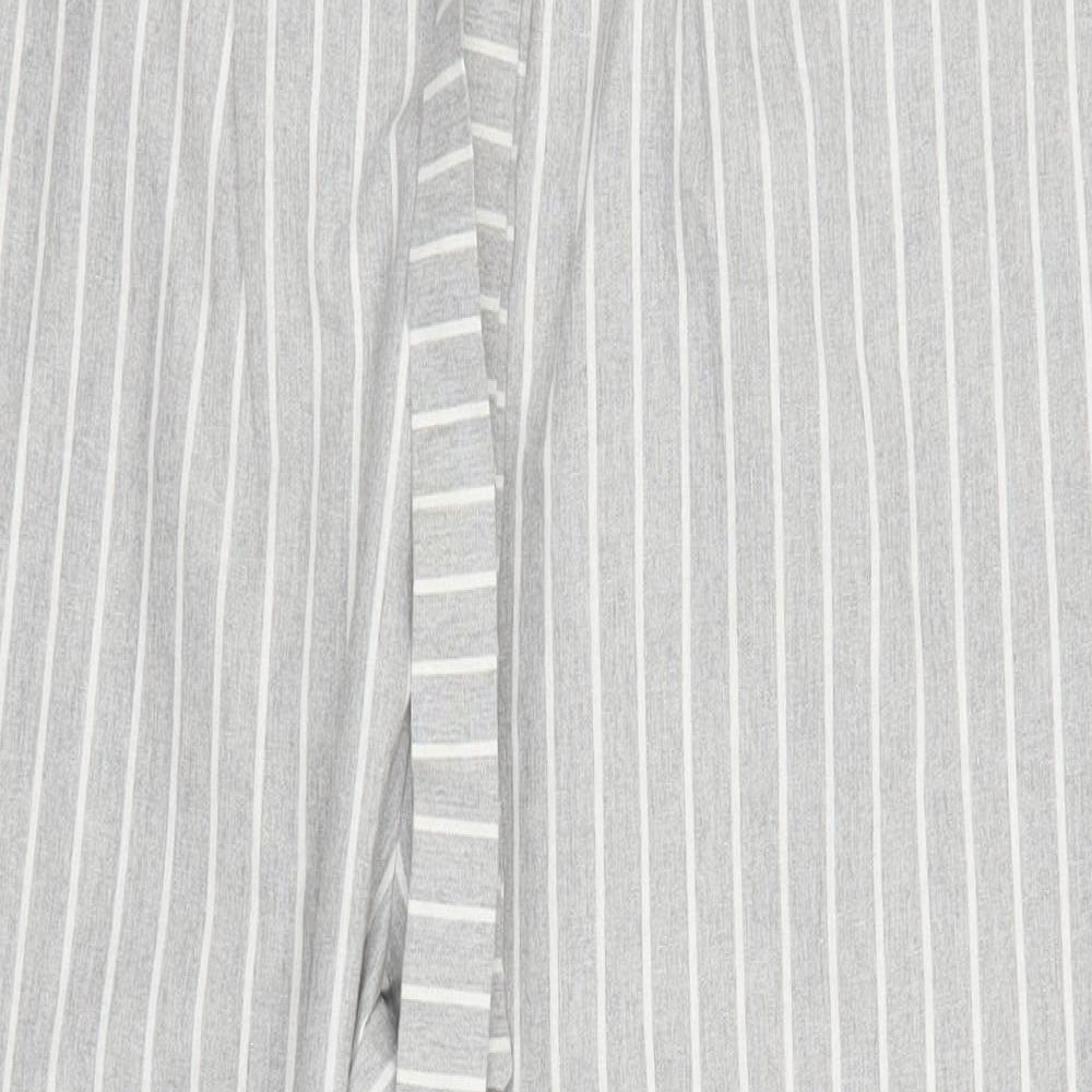 Preworn Womens Grey Striped  Trousers  Size L L23.5 in