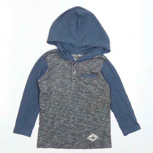 Wave Tribe Boys Blue   Pullover Hoodie Size 5 Years