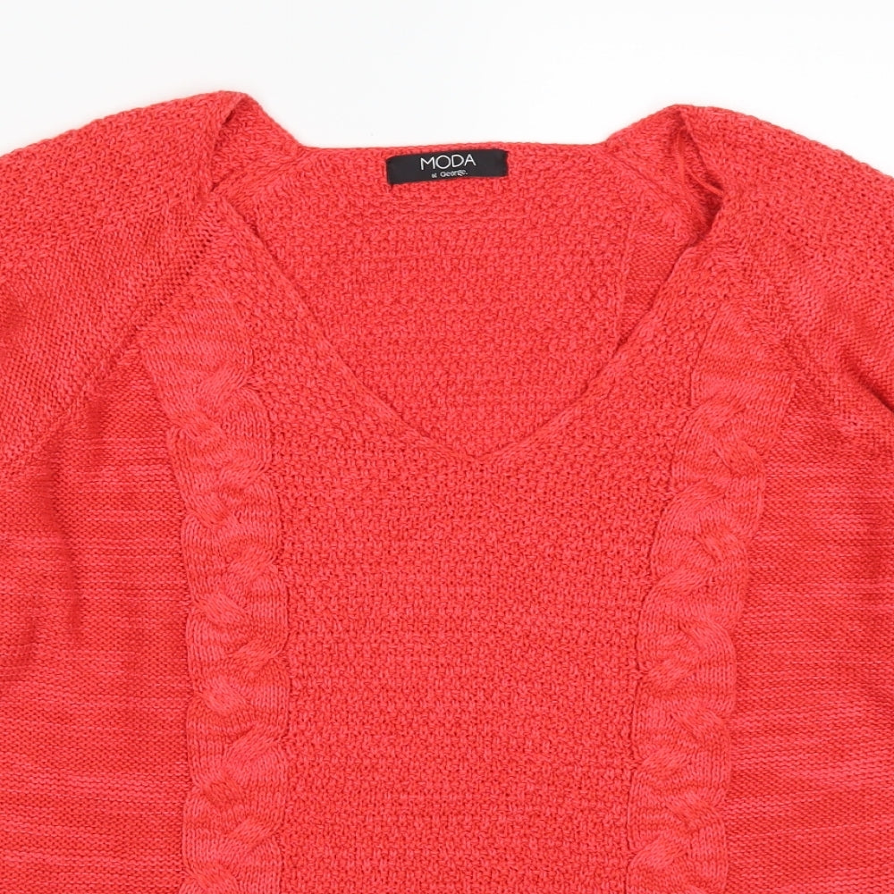 George Womens Red   Pullover Jumper Size 18