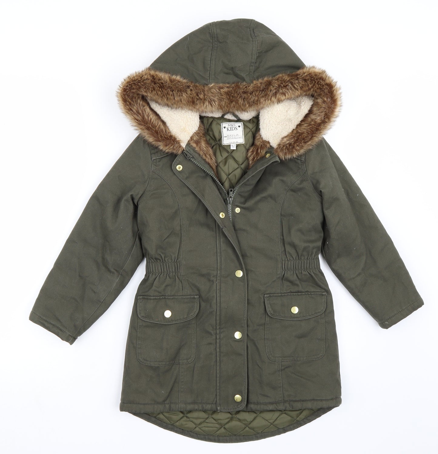Marks and Spencer Girls Green   Jacket Coat Size 6-7 Years