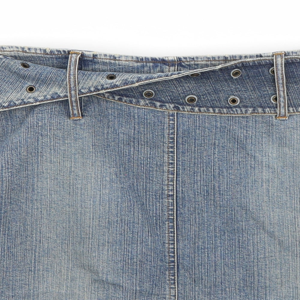 Shark Womens Blue   A-Line Skirt Size 12