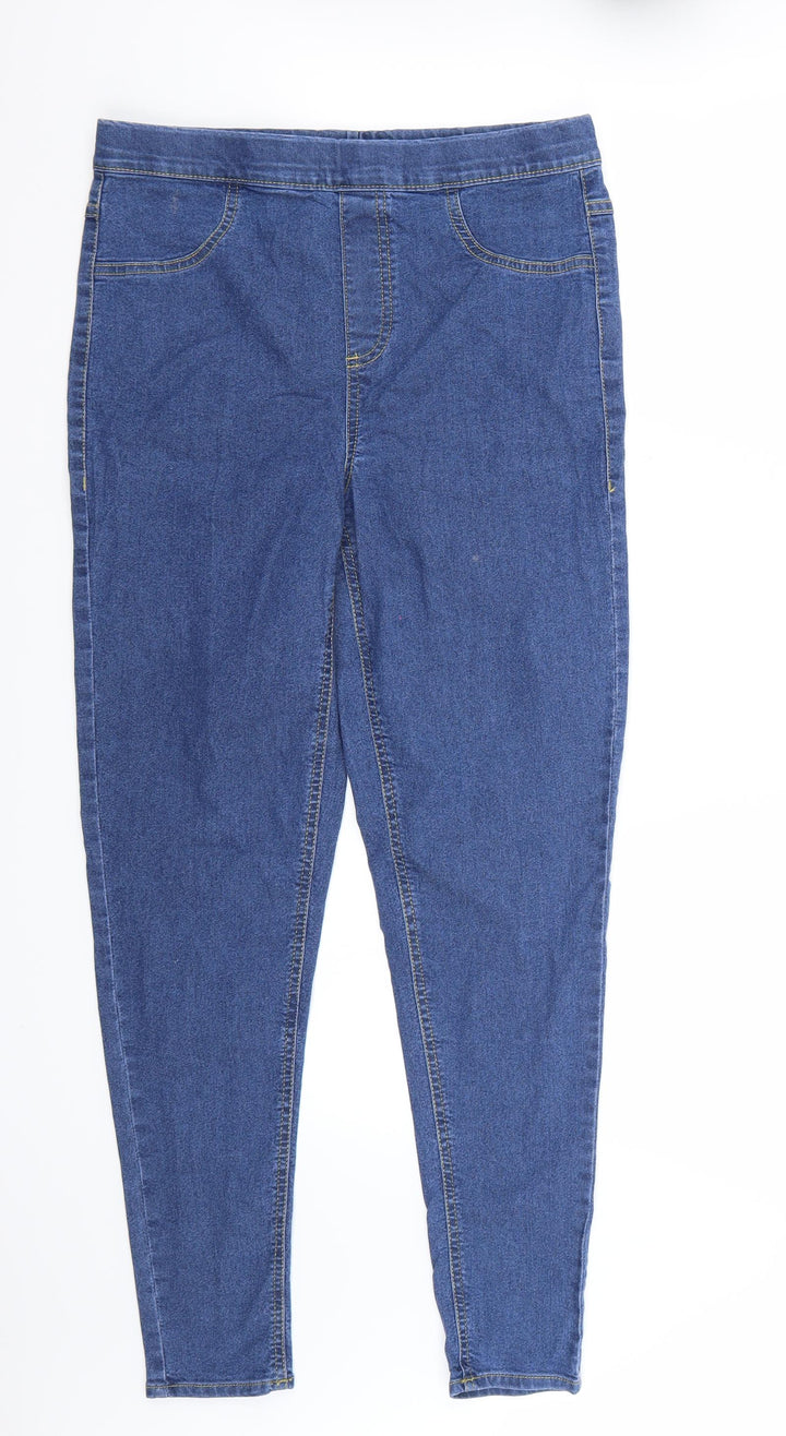 Avenue Womens Blue Straight Jeans Size 12 L29 in