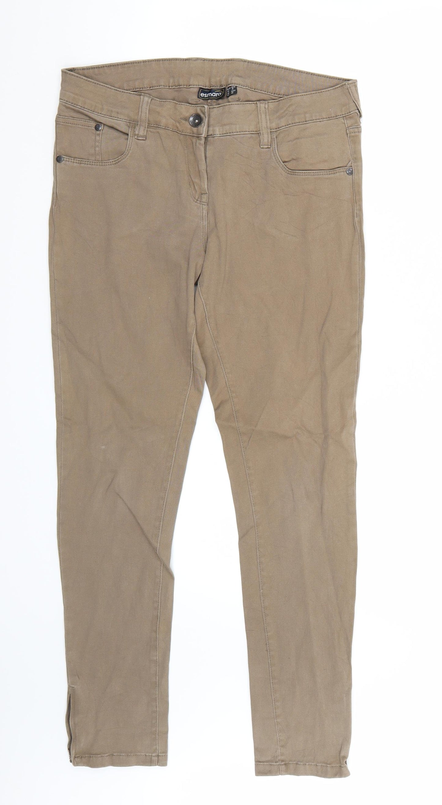 ESMARA Womens Brown   Straight Jeans Size 14 L30 in