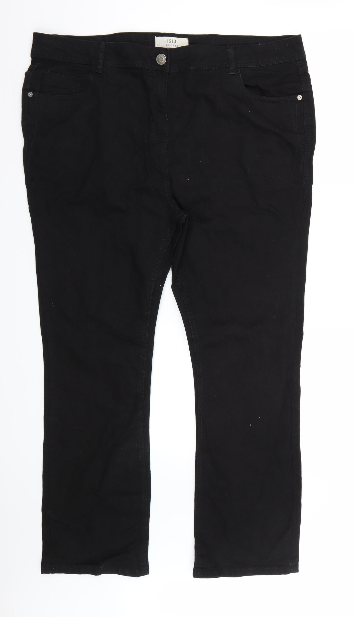 Yours Womens Black   Straight Jeans Size 20 L29 in