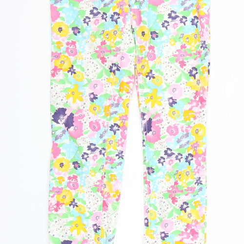 ESMARA Womens White Floral  Skinny Jeans Size 10 L31 in