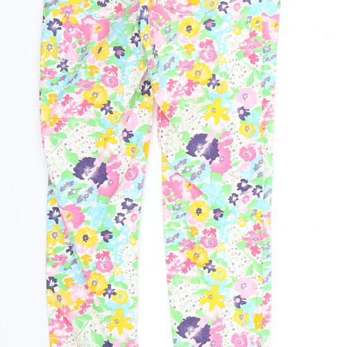 ESMARA Womens White Floral  Skinny Jeans Size 10 L31 in