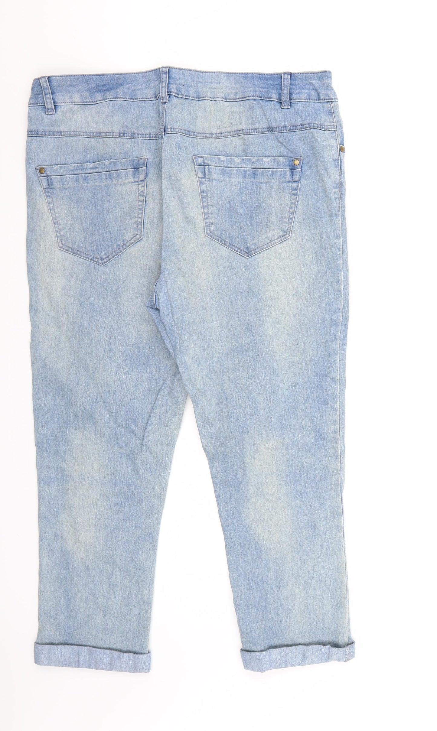 George Womens Blue   Cropped Jeans Size 14 L24 in