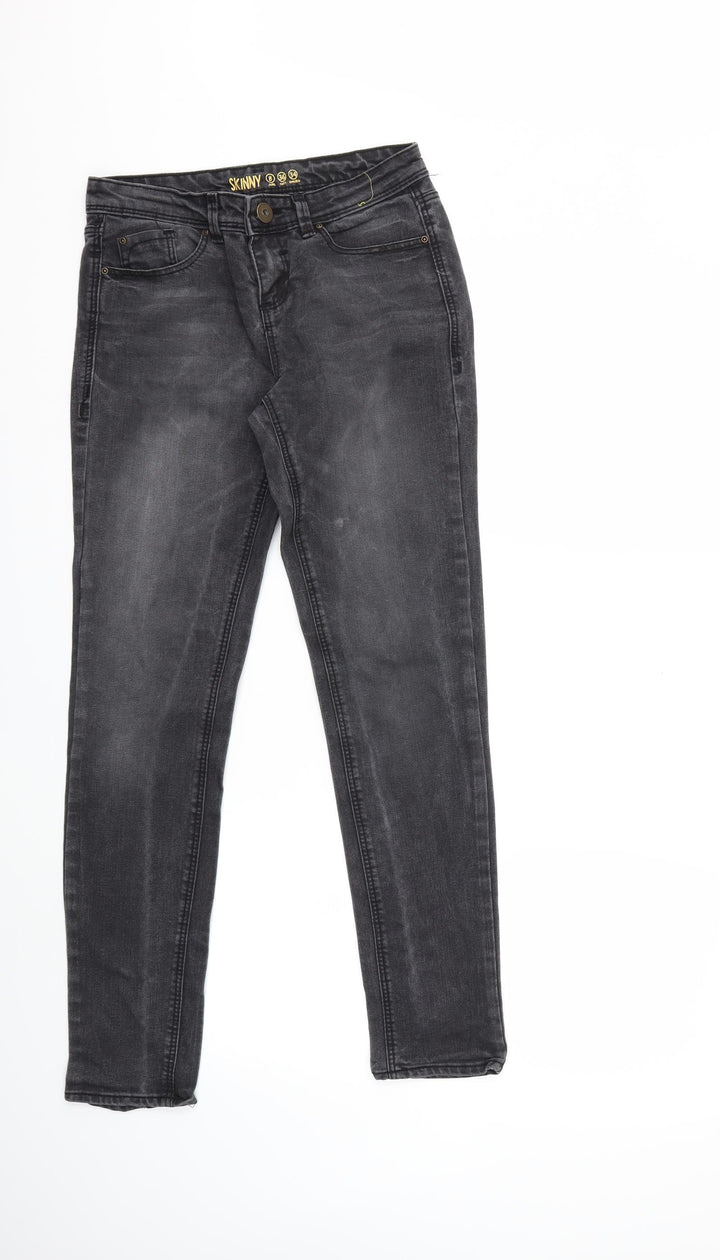 Preworn Womens Grey Denim Skinny Jeans Size 8 L28 in