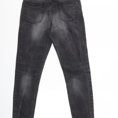 Preworn Womens Grey  Denim Skinny Jeans Size 8 L28 in