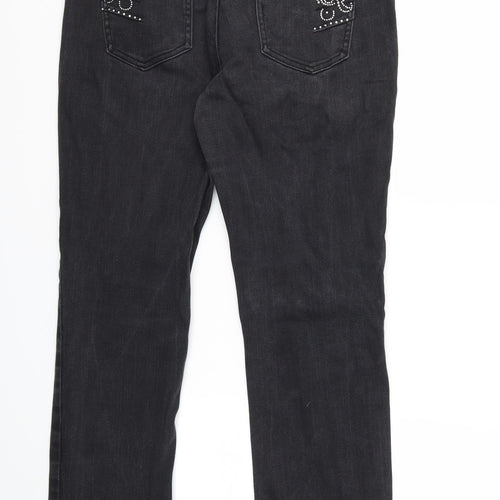 Preworn Womens Black  Denim Skinny Jeans Size 14 L31 in