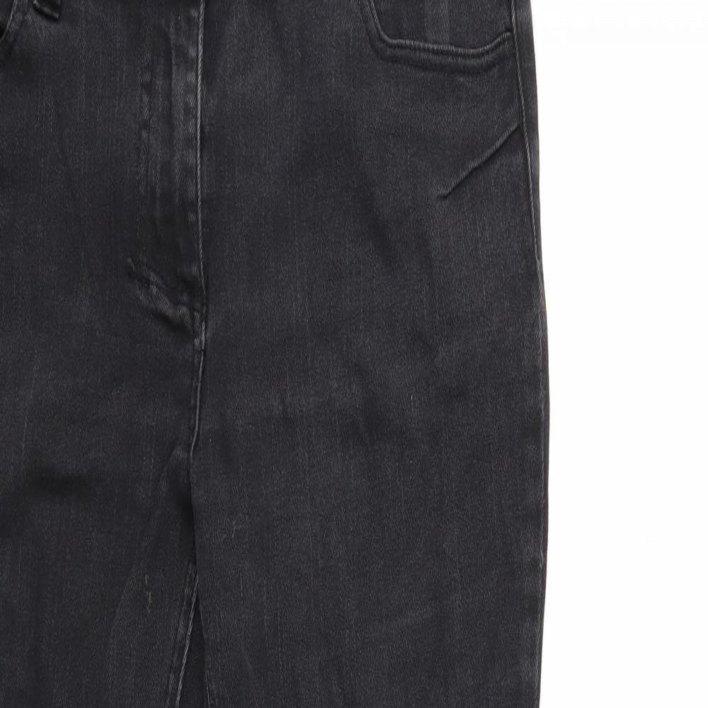 Preworn Womens Black  Denim Skinny Jeans Size 14 L31 in