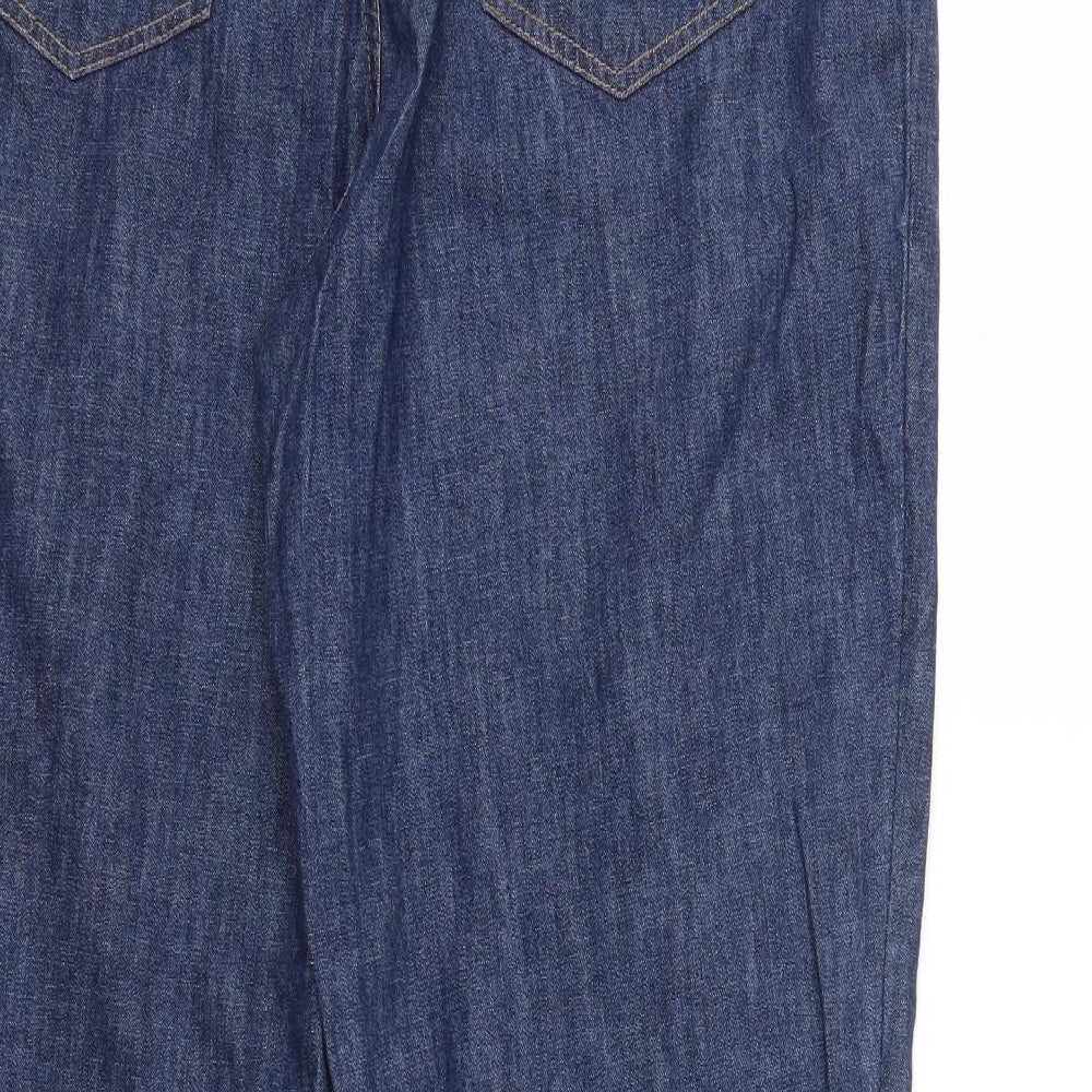 Marks and Spencer Womens Blue  Denim Straight Jeans Size 16 L31 in