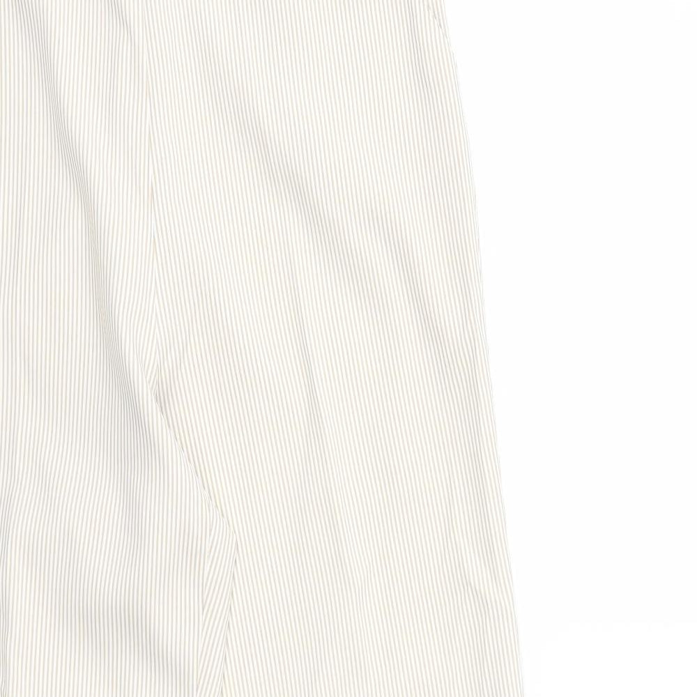 Bonmarché Womens Beige Striped  Snow Pants Trousers Size 12 L28 in