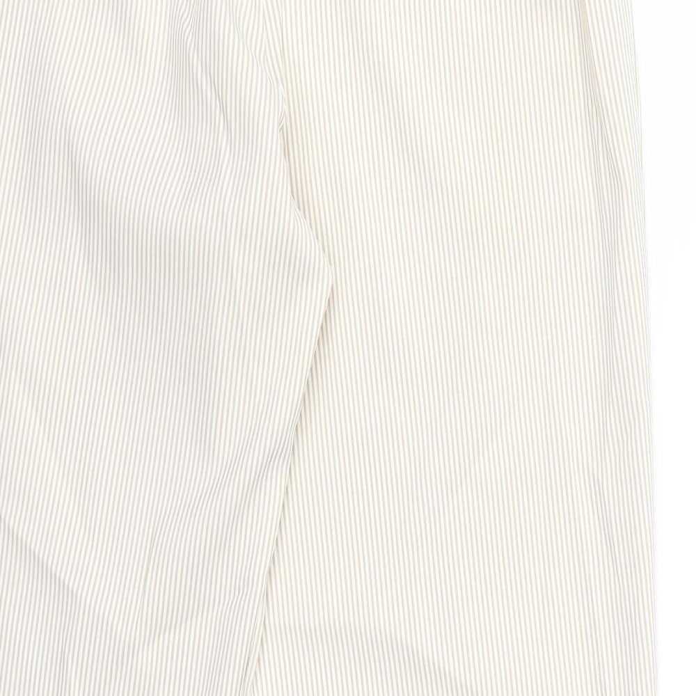 Bonmarché Womens Beige Striped  Snow Pants Trousers Size 12 L28 in