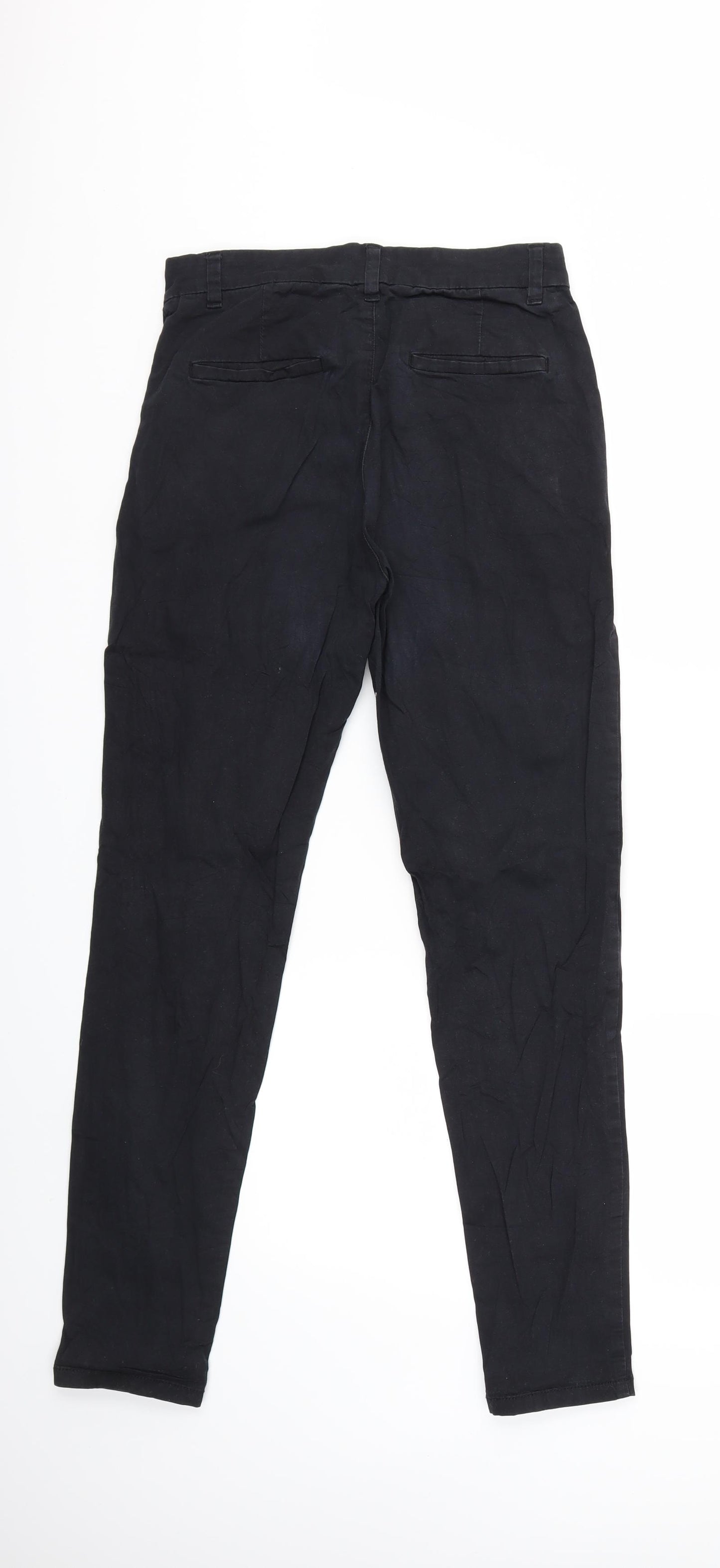 H&M Womens Black   Trousers  Size 6 L29 in