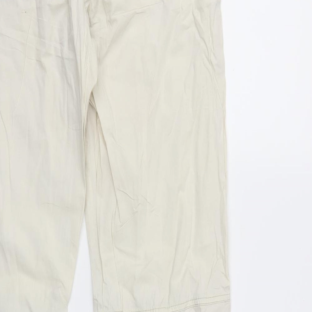 H&M Womens Beige   Cargo Trousers Size 18 L33 in