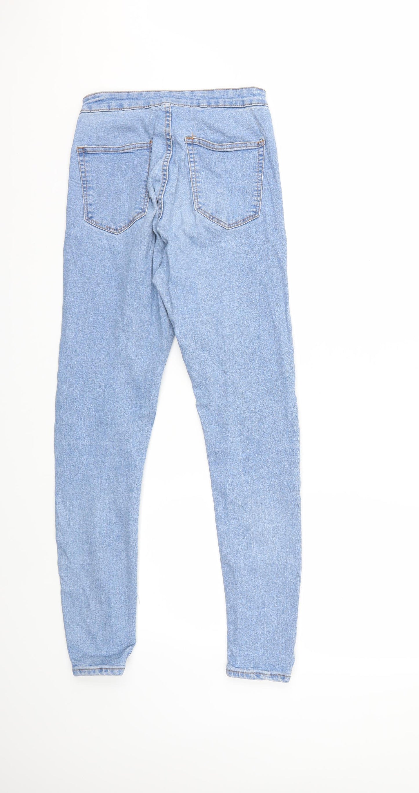 Bershka Womens Blue  Denim Skinny Jeans Size 8 L28 in