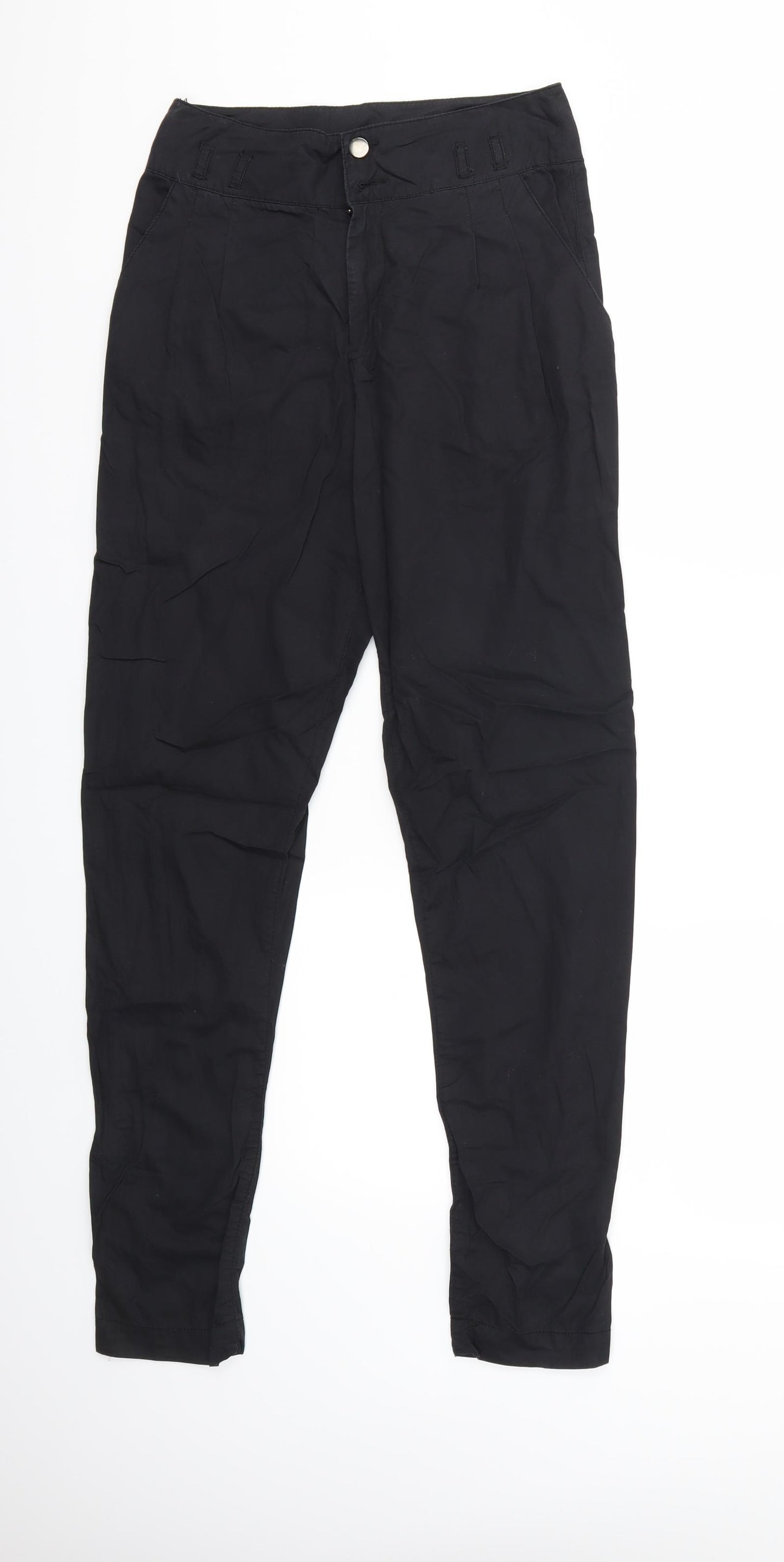 H&M Womens Black   Cargo Trousers Size 6 L32 in