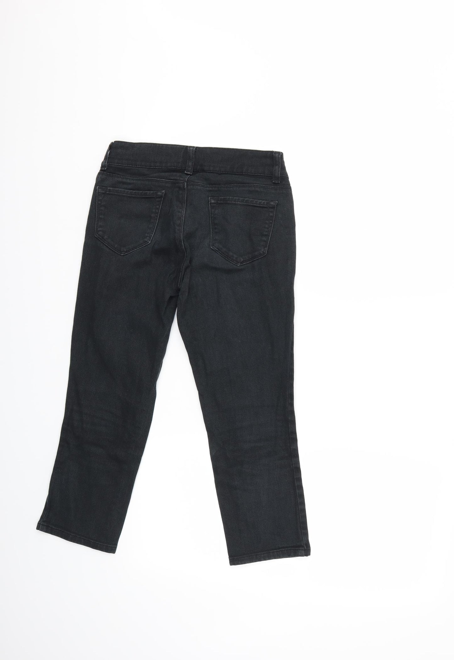 United Colors of Benetton Womens Black  Denim Cropped Jeans Size 28 in L21 in