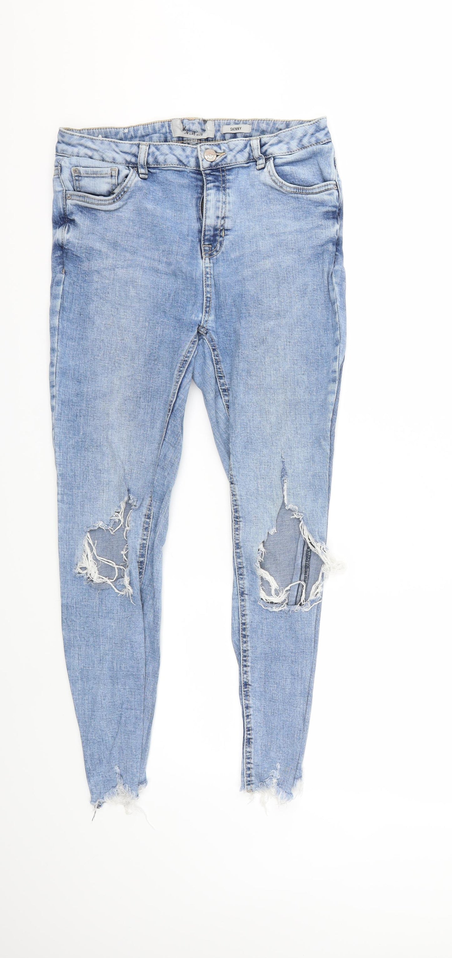 New Look Womens Blue  Denim Skinny Jeans Size 14 L25 in