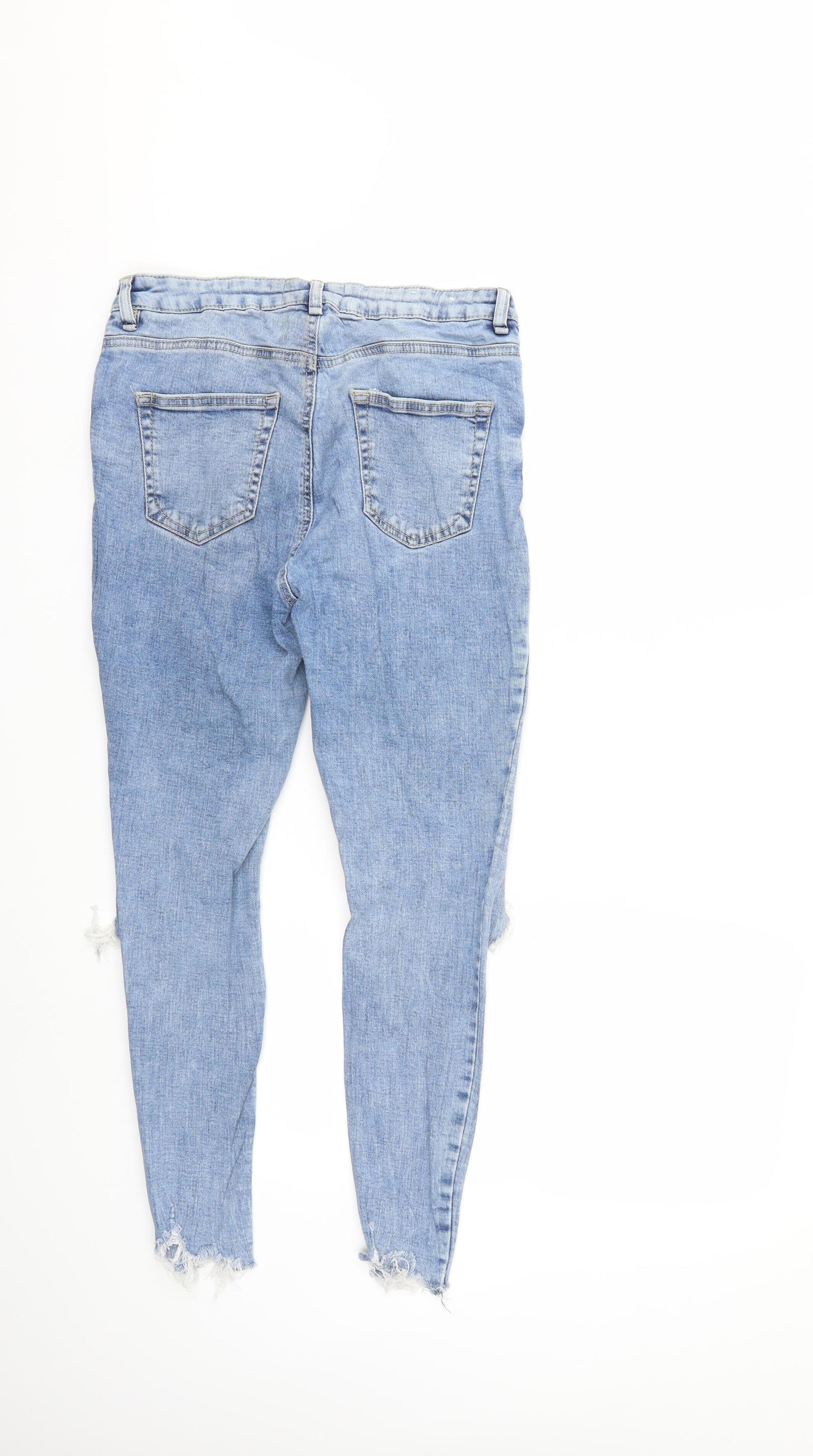 New Look Womens Blue  Denim Skinny Jeans Size 14 L25 in