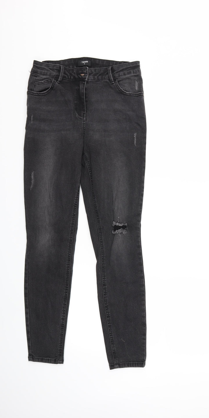 Matalan Womens Black Denim Skinny Jeans Size 10 L29 in