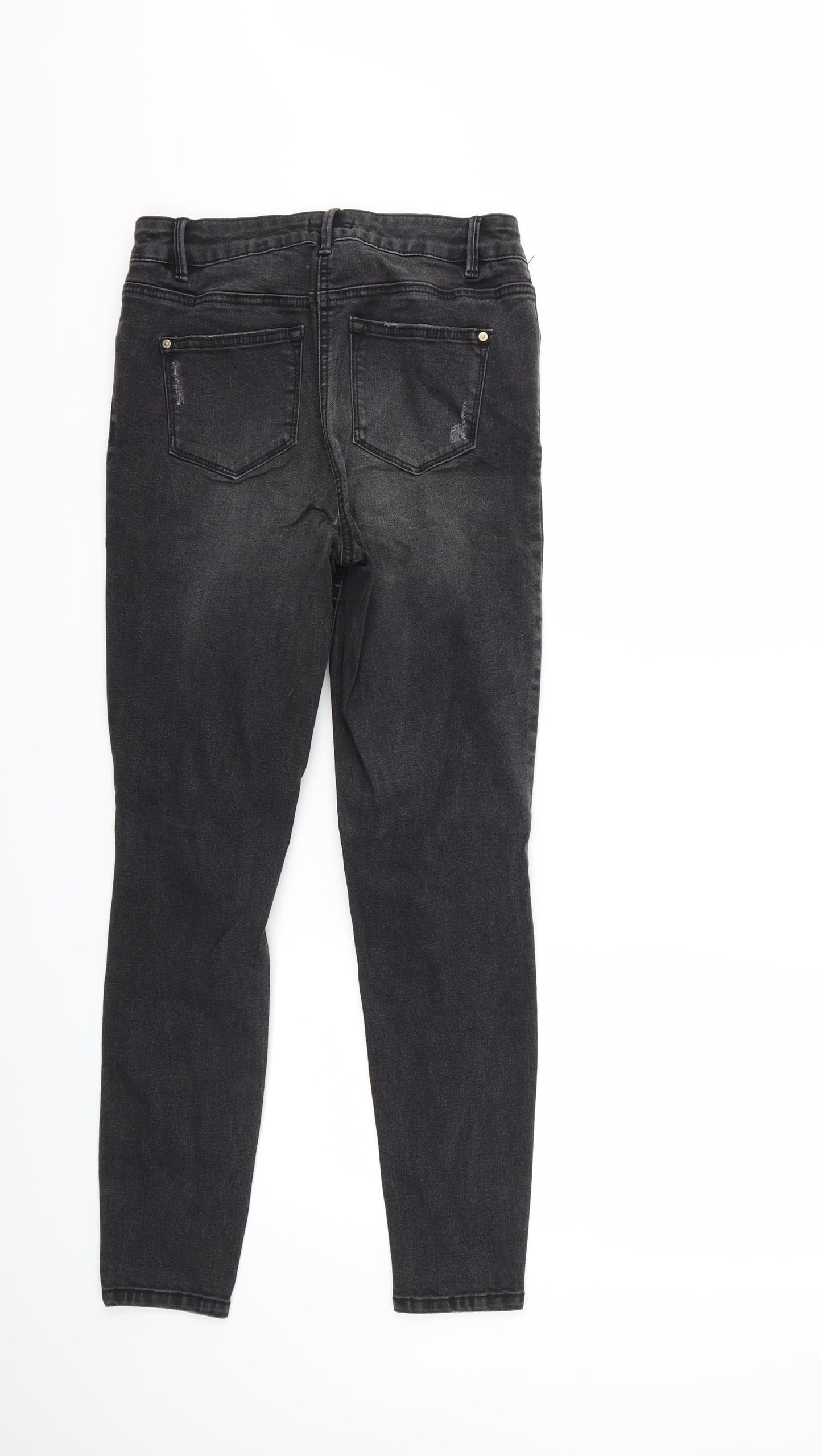 Matalan Womens Black  Denim Skinny Jeans Size 10 L29 in