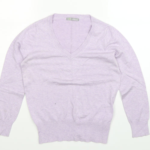Marks and Spencer Womens Purple  Knit Pullover Jumper Size 12