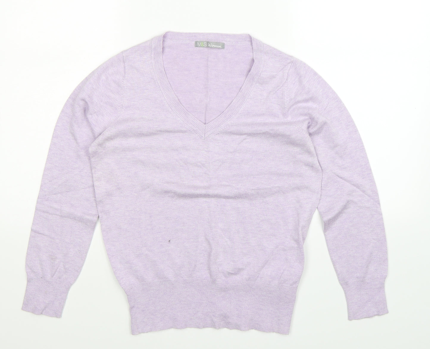 Marks and Spencer Womens Purple  Knit Pullover Jumper Size 12