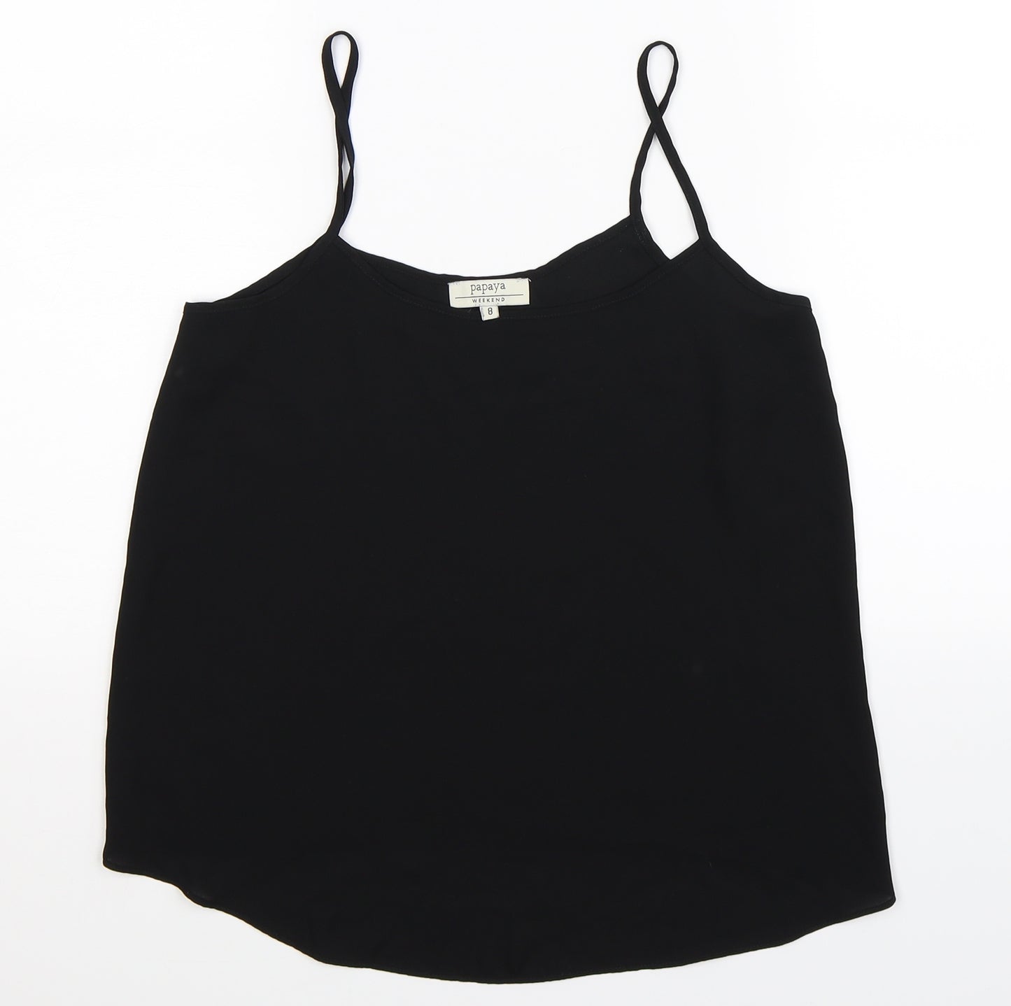 Papaya Womens Black   Basic Tank Size 8