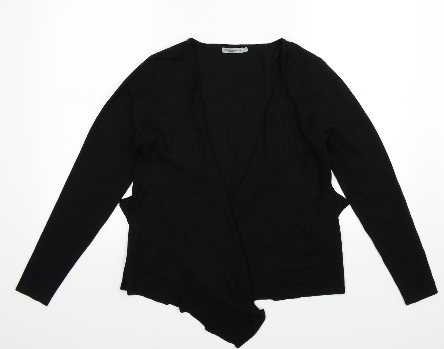 Soaked in Luxury Womens Black  Knit Cardigan Jumper Size L
