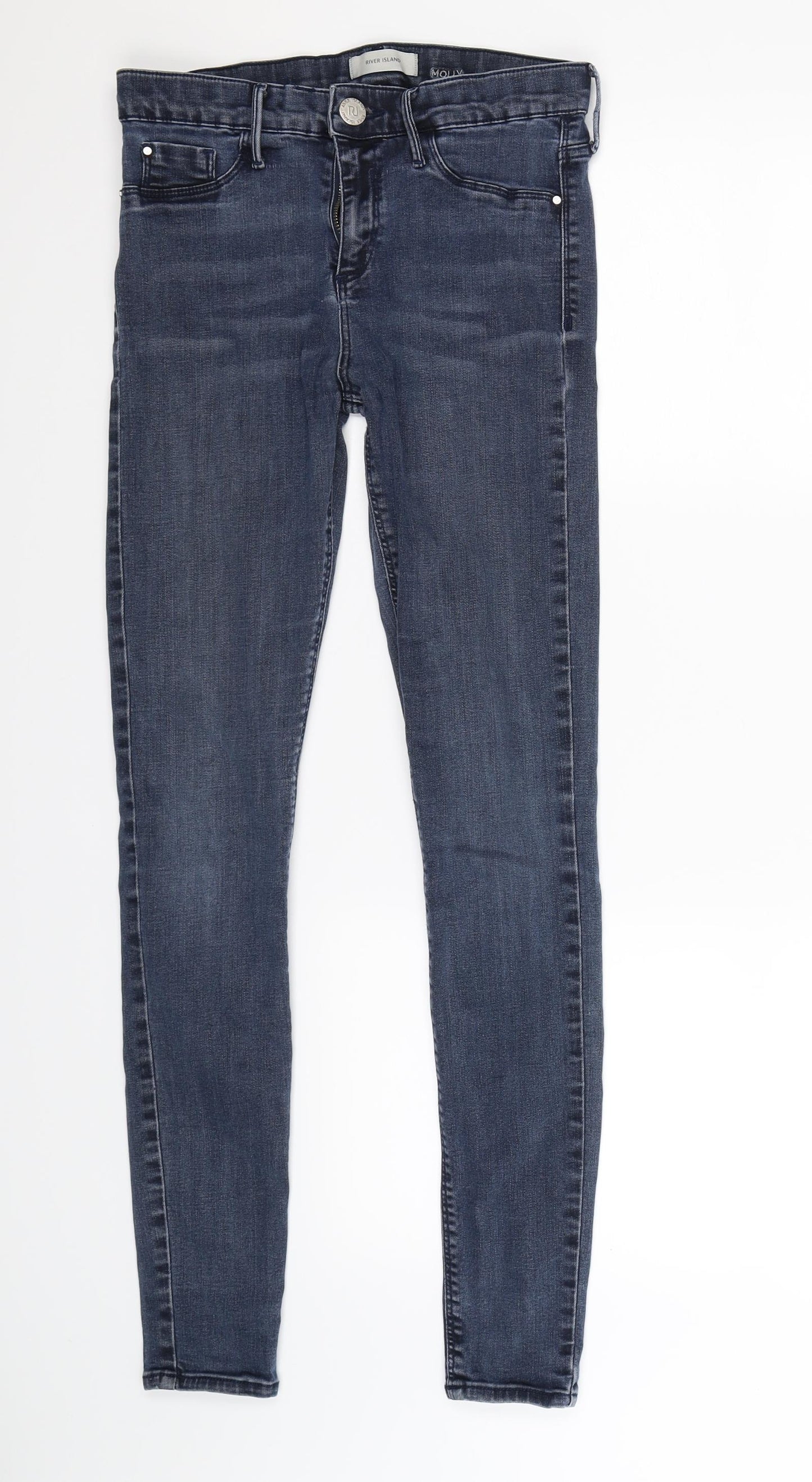 River Island Womens Blue  Denim Skinny Jeans Size 10 L30 in