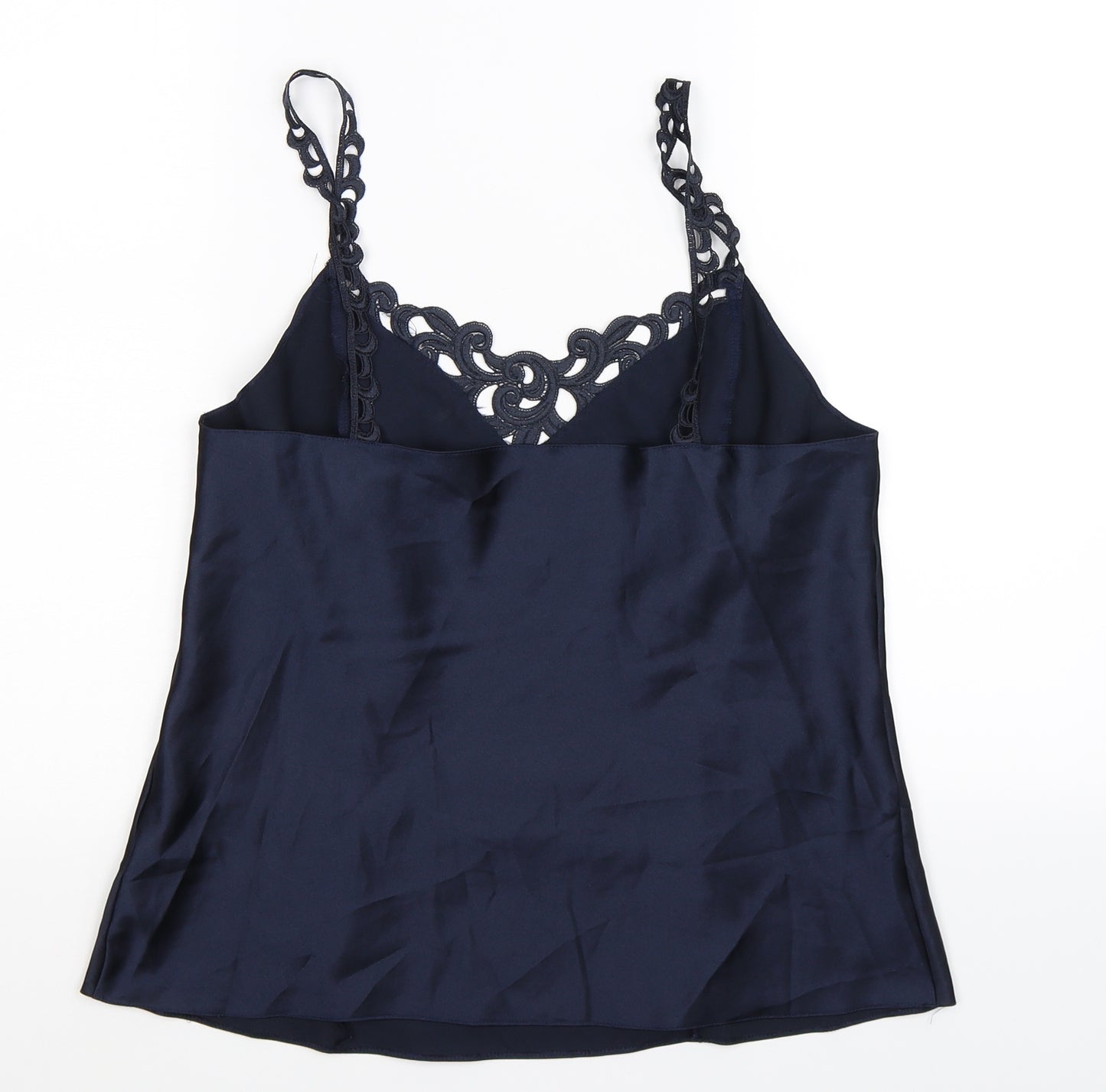 Marks and Spencer Womens Blue  Satin Top Pyjama Top Size 12