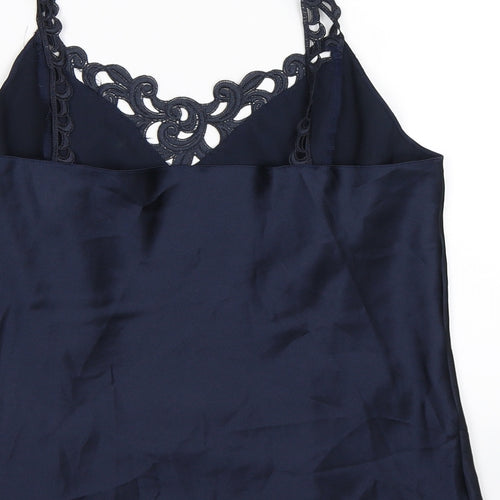 Marks and Spencer Womens Blue  Satin Top Pyjama Top Size 12