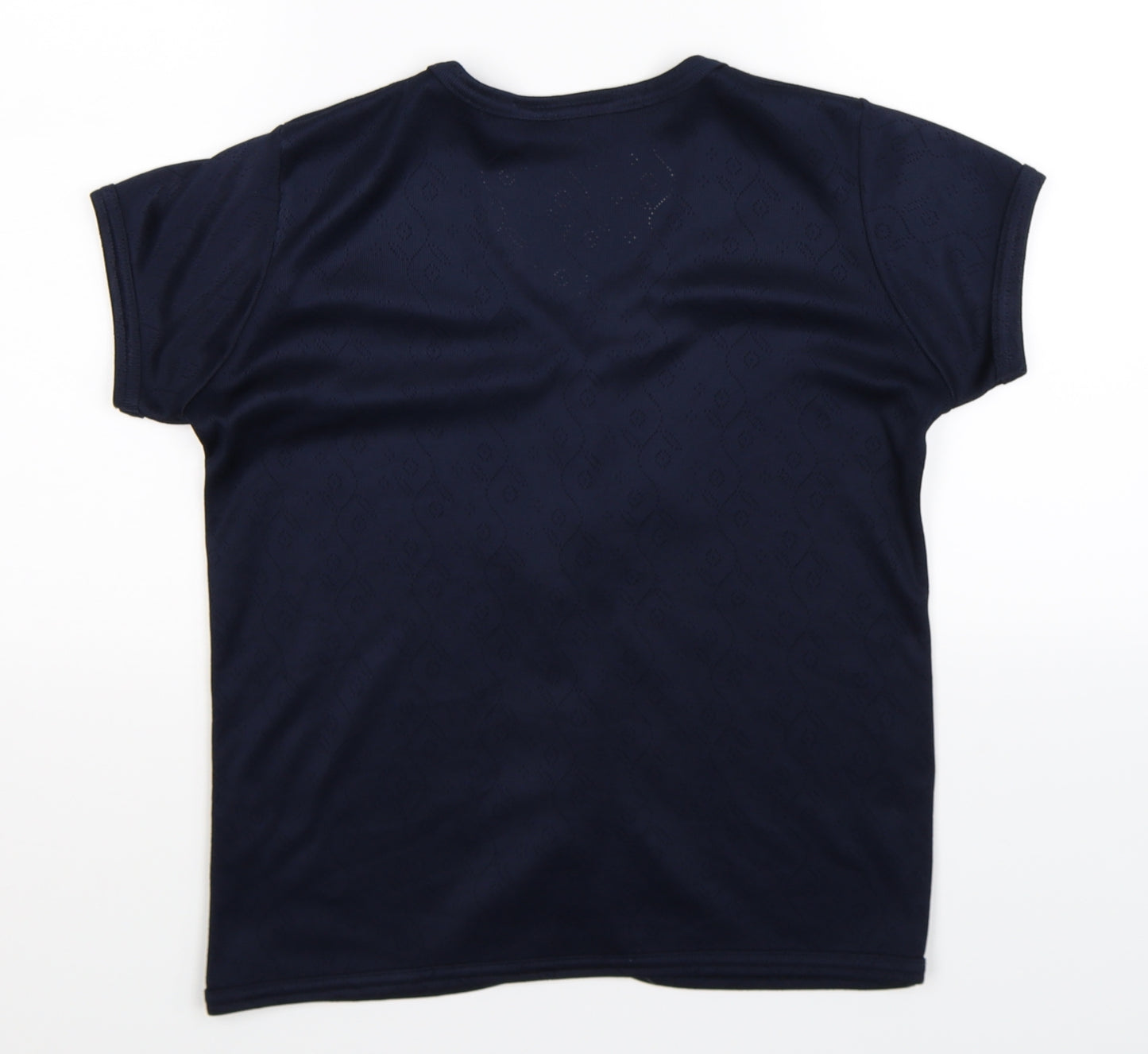 Jessica Reid Womens Blue  Knit Basic Button-Up Size M