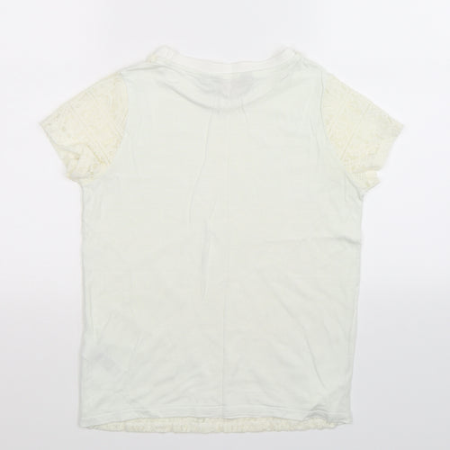 Dorothy Perkins Womens White   Basic T-Shirt Size 10