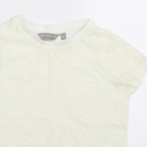Dorothy Perkins Womens White   Basic T-Shirt Size 10