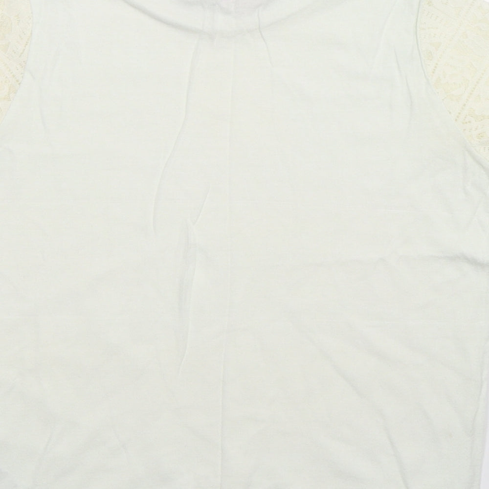 Dorothy Perkins Womens White   Basic T-Shirt Size 10