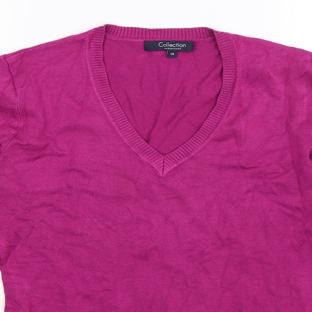 Debenhams Womens Purple  Knit Pullover Jumper Size 10
