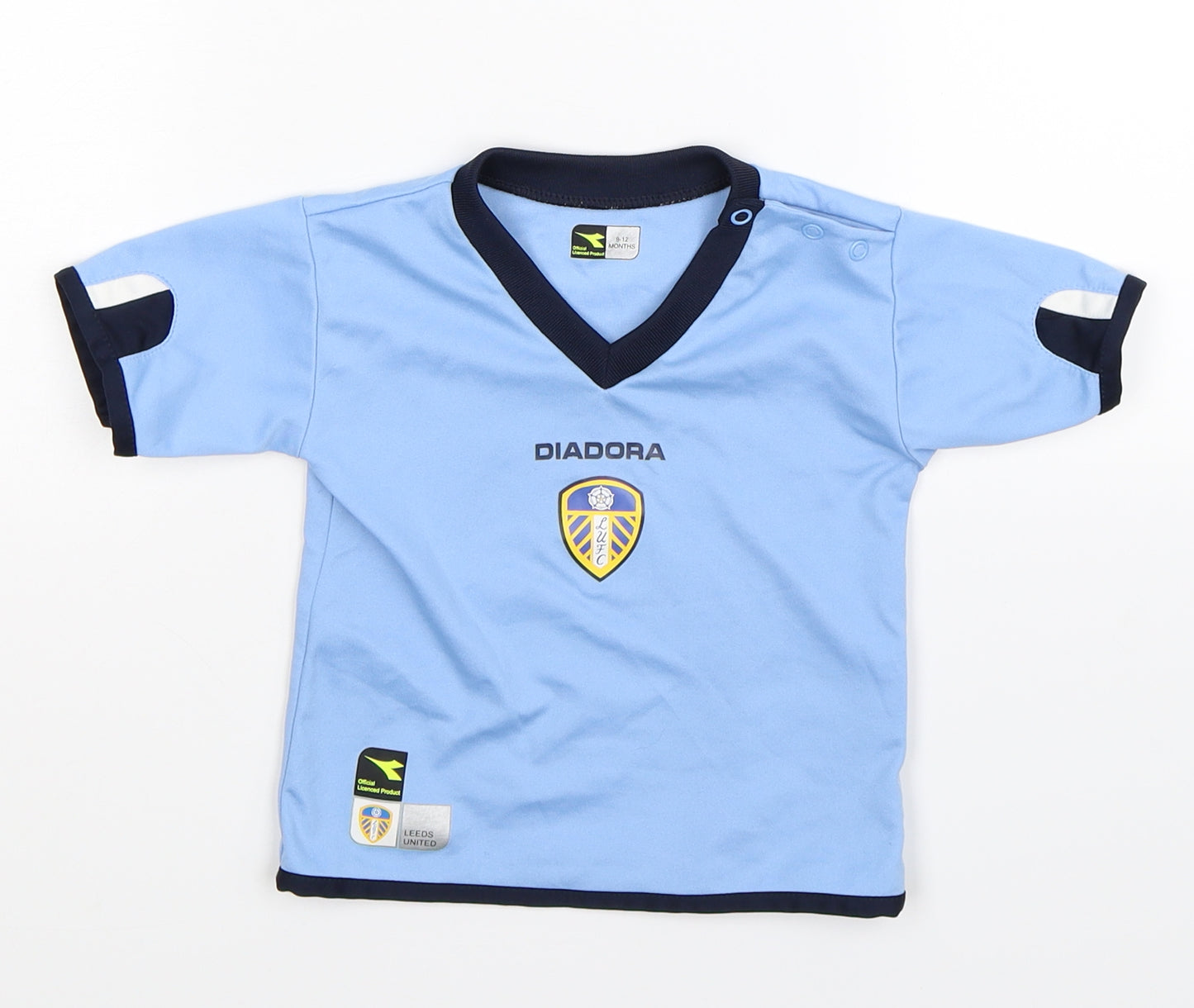 Diadora Boys Blue   Basic T-Shirt Size 9-12 Months  - Leeds United