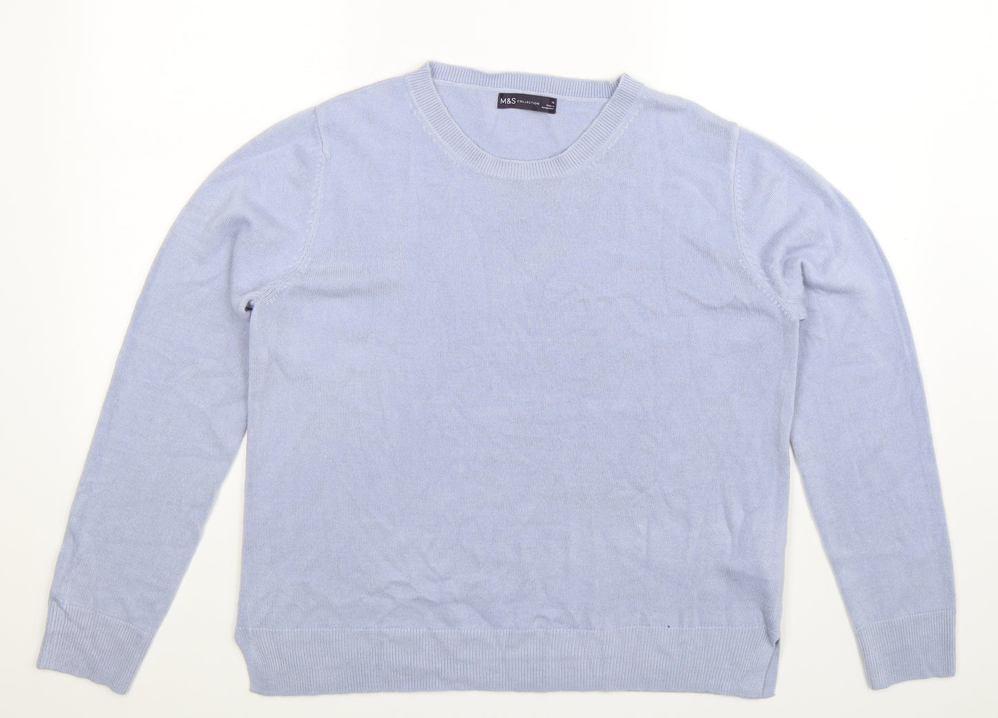 Marks and Spencer Womens Blue  Knit Pullover Jumper Size 16