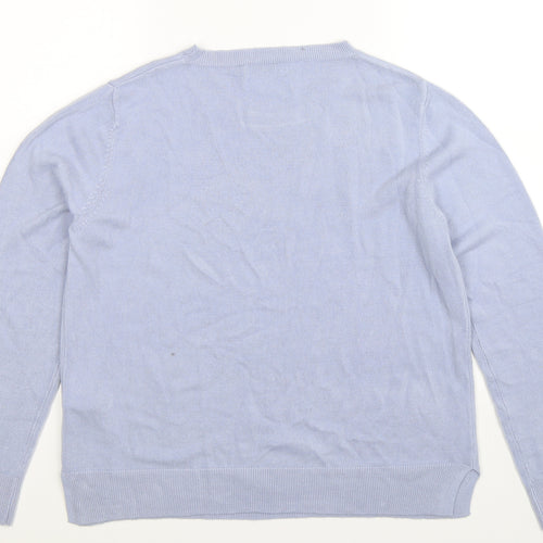 Marks and Spencer Womens Blue  Knit Pullover Jumper Size 16