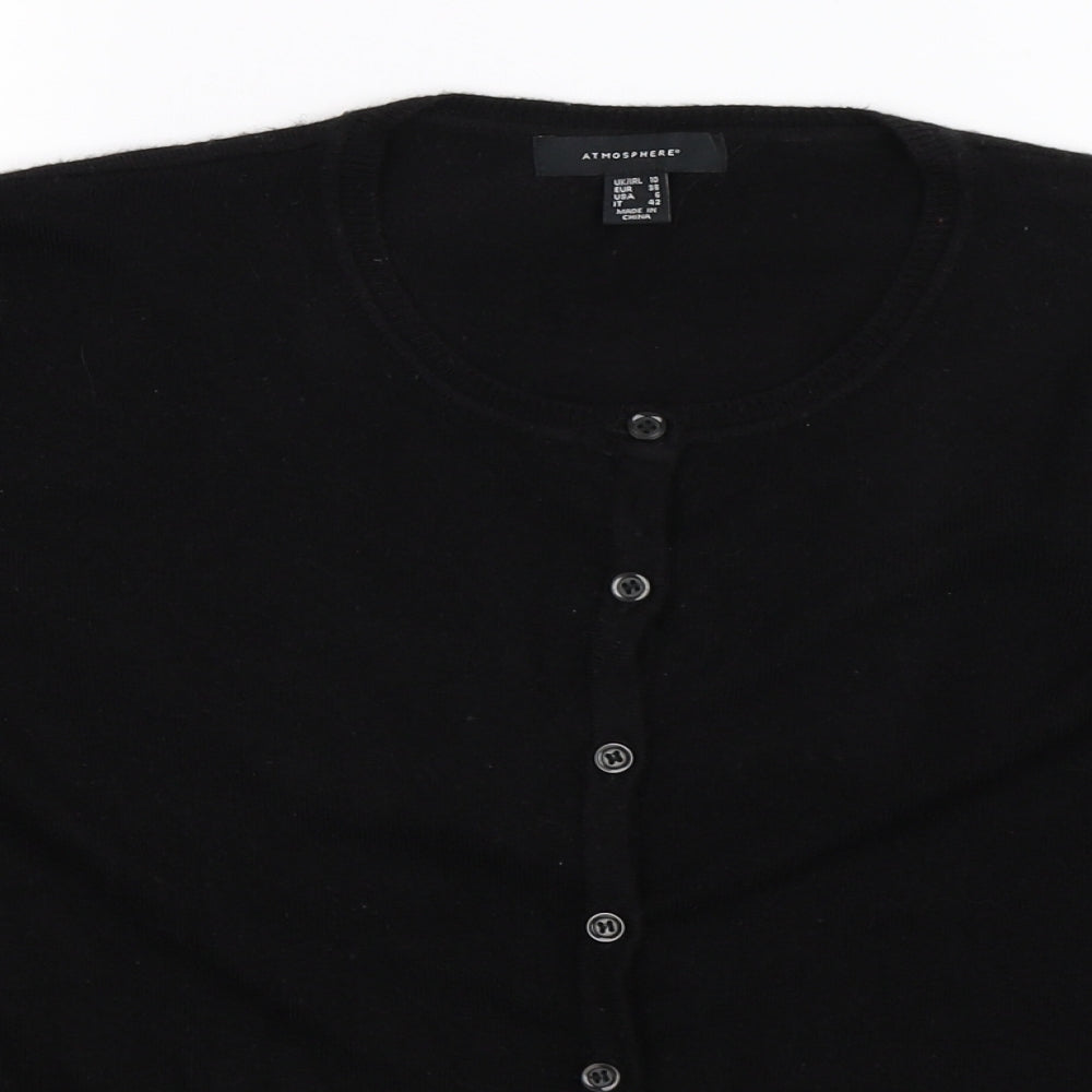 Atmosphere Womens Black  Knit Cardigan Jumper Size 10