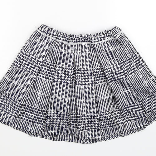 Monsoon Girls Silver Geometric  Pleated Skirt Size 7-8 Years