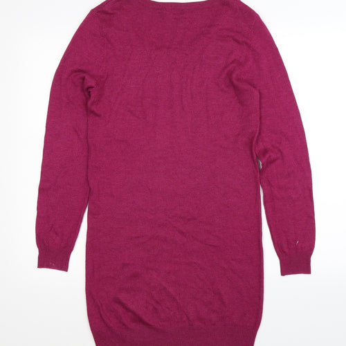 F&F Womens Pink  Knit Jumper Dress  Size 8