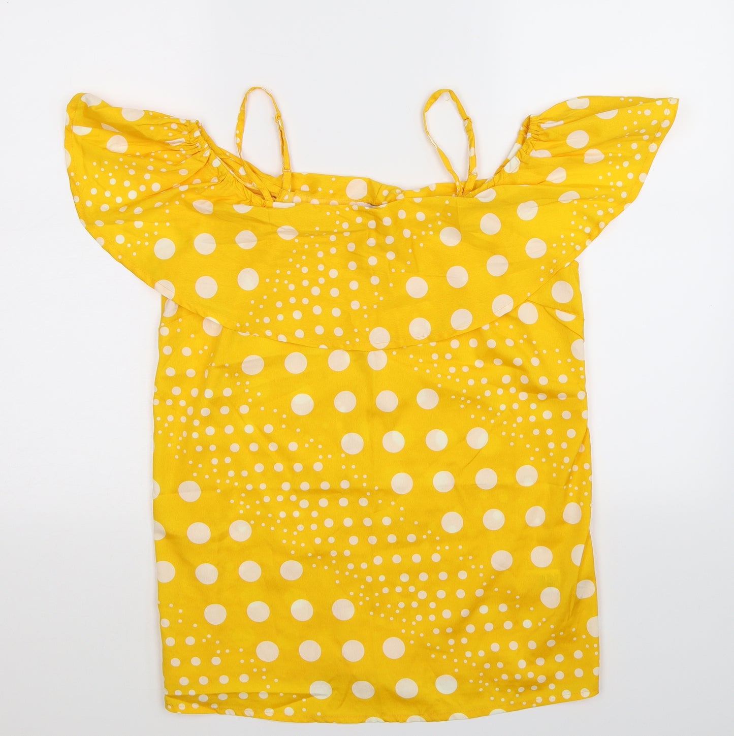 Pep&Co Womens Yellow Polka Dot  Basic Tank Size 8